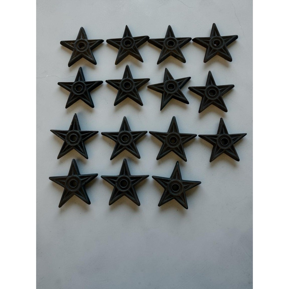 15 Cast Iron Stars Washer Texas Lone Star Ranch 3" Primitive Rustic Craft Decor